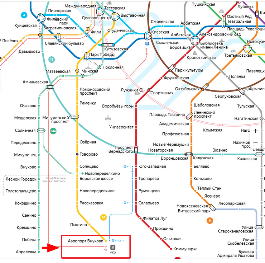метро до аэропорта Внуково схема метро до аэропорта Внуково схема